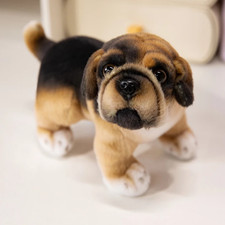 Realistic Poodle Pug Puppy Plush Toy Miniature Guinea Pig Stuffed Doggy Decor