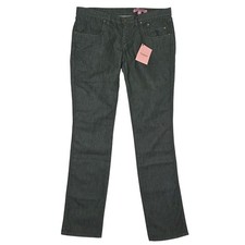 Jeckerson Pantalone Uomo Taglia 33 Slim Gamba Dritta Denim Verde Italia Golf Nuovo