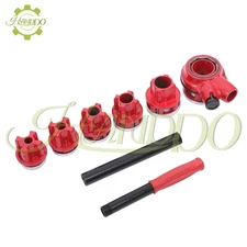 Pipe Threader Ratchet Kit, Manual Ratcheting Pipe Threading Tool Set & 6NPT Dies