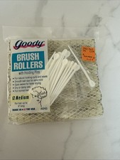 Vintage Goody Yellow Brush Rollers w/Pins Medium 12 Rollers Total 82465