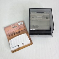 Vtg Rolodex CBC-100 Business Card Phone Number Covered File with New Cards