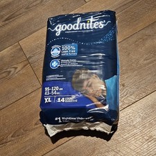 GoodNites XL Nighttime Underwear Blue Overnight Disposable Leak Free 14 Count