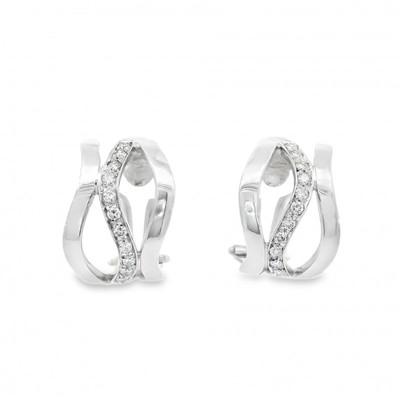 ALFIERI & St JOHN Ohrringe Diamanten 0,37 ct Weißgold 18 kt Damen