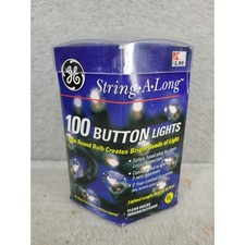 GE String-A-Long 100 Count Clear Button Lights Indoor Outdoor Lighting 28ft