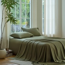 DOZ 100% Bamboo Viscose Sheet Set Twin XL - Organic, Soft, Cooling, Deep Pocket