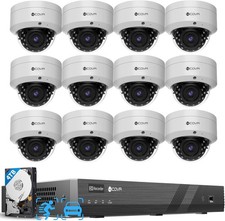 16 Channel NVR 4TB HDD Security Camera System with 16 5MP AI IP Dome Camera