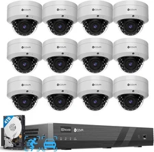 16 Channel NVR 4TB HDD Security Camera System with 16 5MP AI IP Dome Camera 