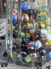 Collectible Glass mixed Marble Lot 1 Lbs 23 Oz Various ColorsSize Cat Eye/swirl