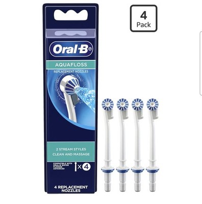Oral-B Water Flosser Advanced Aquafloss Nozzle, 4 Count