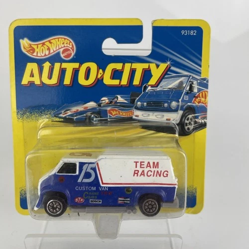 Vintage Hot Wheels Auto City Team Racing Van. 1994 #93182. See Pics! Free Ship!!
