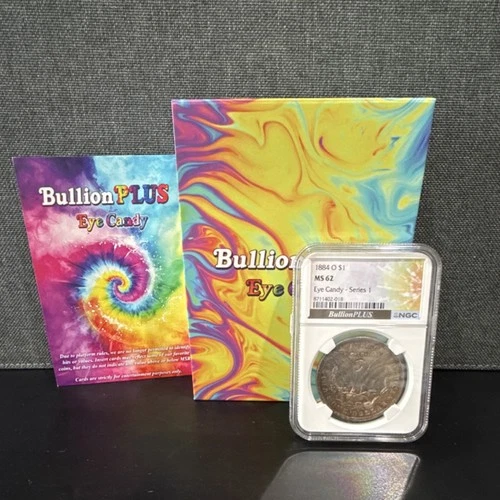 1884 Morgan Dollar Silver $1 New Orleans NGC MS62 Eye Candy Series 1 with box