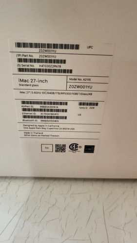 2020 Apple iMac 27" Retina 5K - Core i9 10th Gen, 64GB RAM, 1TB A2115 - Afbeelding 4 van 5