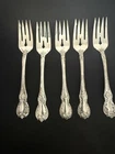5 Towle Sterling Silver Old Master Pierced Salad Forks