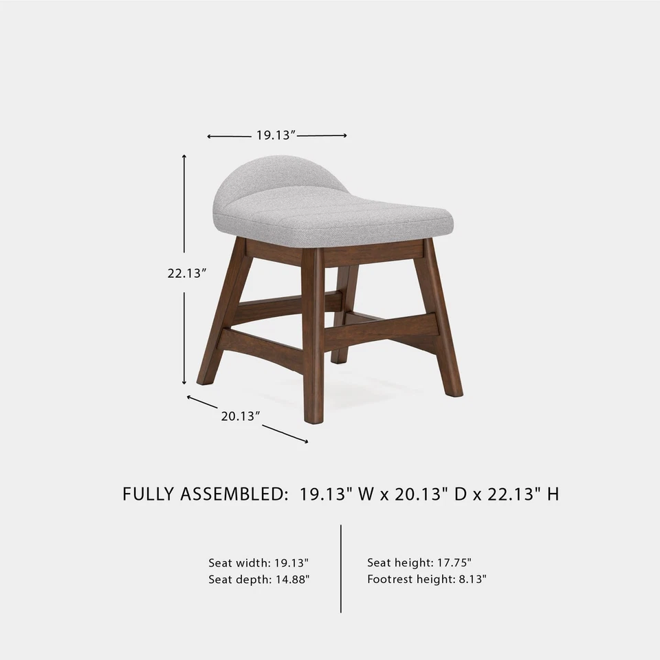 Lyncott Casual Upholstered Armless Home Office Desk Chair with Backless Desig... - Image 4 of 4