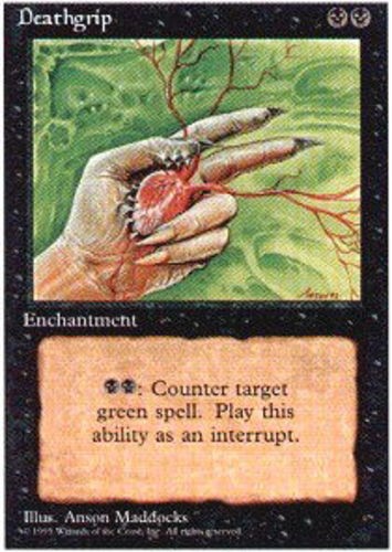 MTG - Deathgrip - 4th Edition - NM, English Magic FLAT RATE SHIP