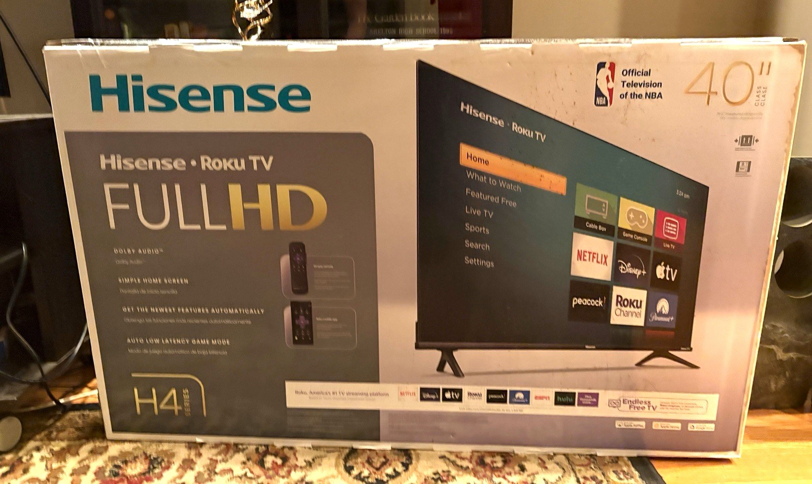 Hisense Roku TV H4 Series 40 in 1080p FHD LED Smart TV, Black