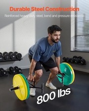 Trap Bar Hex Bar, Open-Ended Frame Hex Barbell, 2-Inch 800 LBS Capacity Shrug Ba