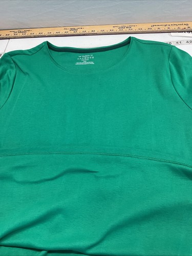 NEU NEU MIT ETIKETT The Talbots T-Shirt Plus petite 3X Langarm Rundhalsausschnitt Pima Baumwolle grün - Bild 7 von 12