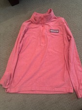 Vineyard Vines Boys  Shep Shirt 1/4 zip Pink Size Small EUC