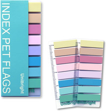 Sticky Tabs with 4-Inch Ruler - 8 Morandi Colors, 400 Pcs for Bookmarking