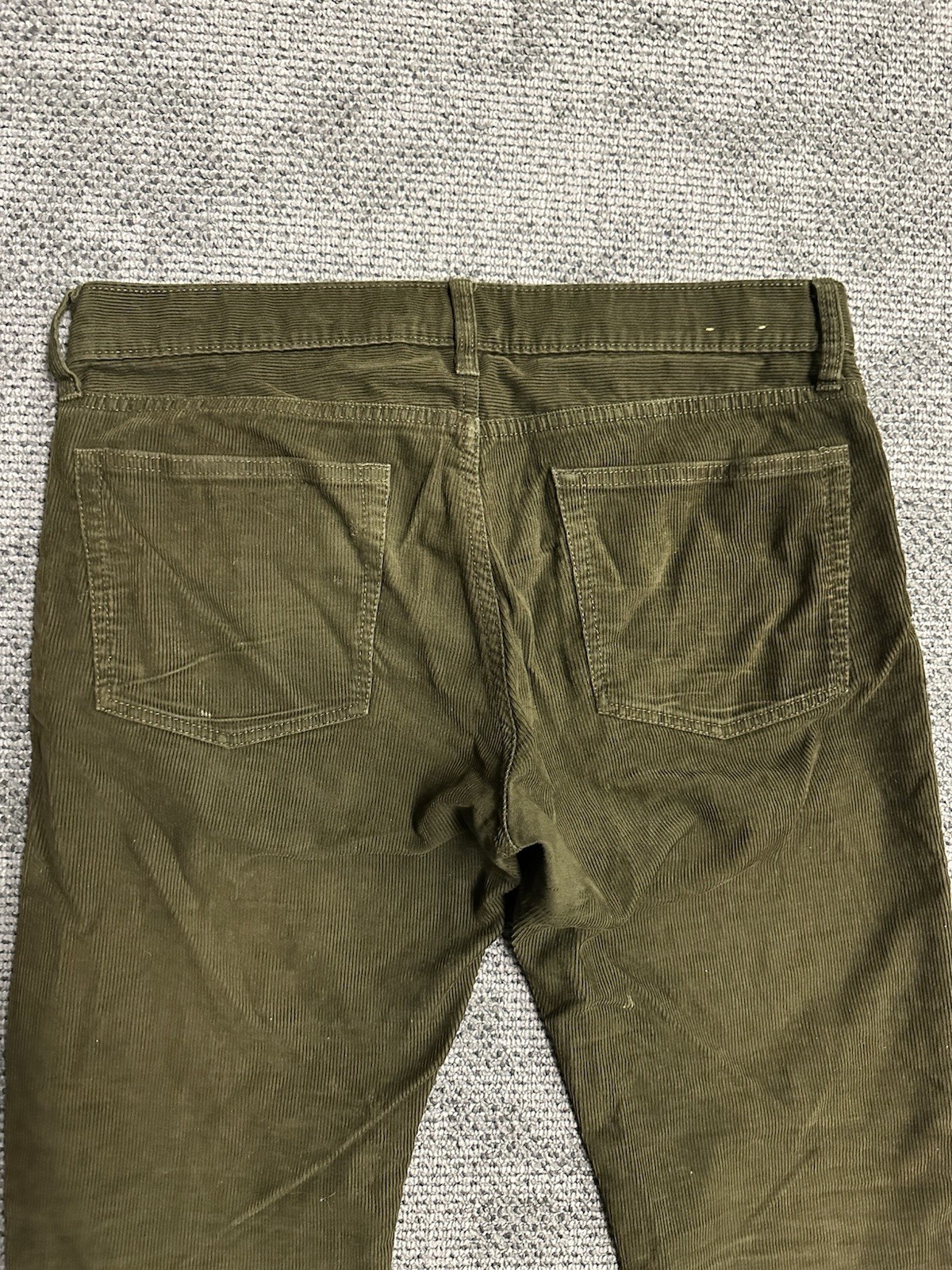 J.Crew 484 Corduroy Pants Mens 32x30 Olive Green Slim Straight image 6