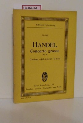 Händel Concerto grosso No. 6. F minor-Sol mineur-G moll. ( = Edition Eule 292819