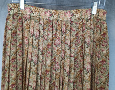 Vintage 90s Floral Pleated Midi Skirt Womens 8 Cottagecore Romantic Forest Fairy