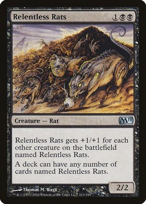 MTG Magic the Gathering Relentless Rats (113/255) Magic 2011 LP