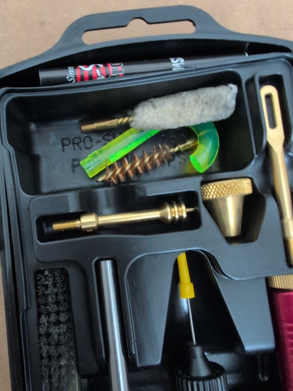 USA Made Pro Shot 9mm 38 357 mag & Up Pistol Cleaning Kit Excellent Condition