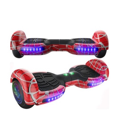 Spider-Pattern Hover Board for Kids Ages 6-12, with Bluetooth Speaker and LED...