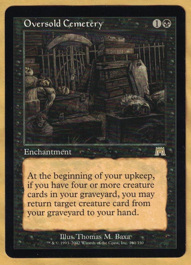 Oversold Cemetery   (Onslaught,   Rare,   English,  2002)  LP  MTG