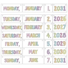 Pastel Calendar Bulletin Board Set Flip Classroom Decor Whiteboard Date Cards