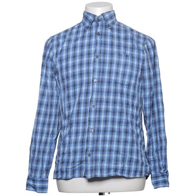 Aquascutum, Businesshemd, Größe: M, Blau/Grau/Weiß, Karo, Herren #3Gh