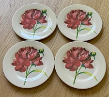 Set of 4 John Derian Company 10" Peony Melamine Plastic Dinner Plates