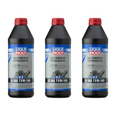 Liqui Moly 3L Fully Synthetic Hypoid Gear Oil (GL5)LS SAE 75W-140 (3x1L)