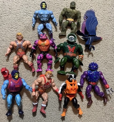 10 Mattel 1980 s Vintage He-Man Masters of the Universe Action Figures Lot Nice!