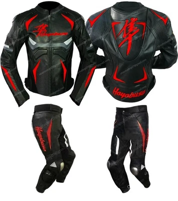 SUZUKI HAYABUSA Combinaison de Moto en Cuir Courses Moto en Cuir Veste Pantalon - Photo 1/2