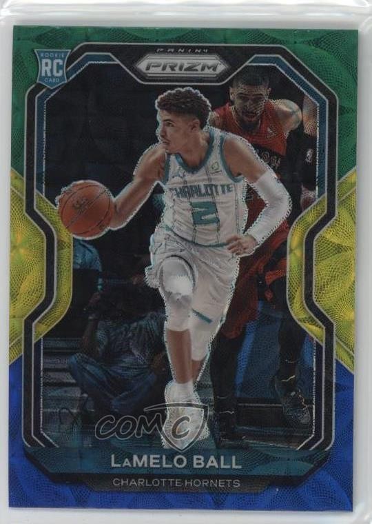 2020-21 Panini Prizm Choice Blue Yellow & Green Lamelo Ball #278 Rookie RC hs9