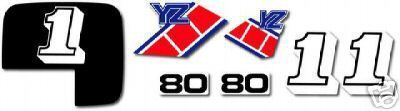 YAMAHA 1985 YZ80 COMPLETE DECAL GRAPHIC KIT
