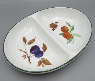 EVESHAM VALE BY ROYAL WORCESTER OVAL DIVIDED VEGETABLE BOWL EC