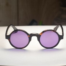 Men's Round purple Sunglasses Johnny Depp tortoise glasses round vilot Glasses
