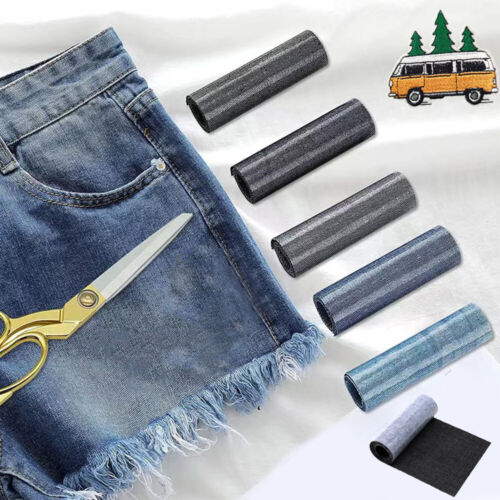 5/3/1 Pack Iron Sew On Repair Mending Trousers - Denim Fabric Patches Quick Fix - Picture 5 of 13