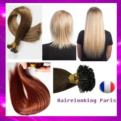 Extensions Cheveux à La Kératine à Chaud - 100% Naturelles Remy - 49-66cm - Lot De 50 à 150 - Neuf