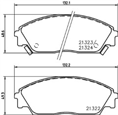 MINTEX MDB1374 BRAKE PAD SET FIT HONDA CRX CIVIC CONCERTO PRELUDE
