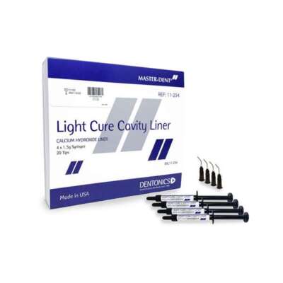 Master-Dent Cavity Liner - 4 Syringes/Pk. Light-Cure, Filled