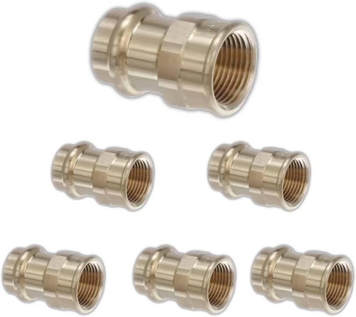 ProPress Brass Adapter 1/2" Press Fittings Adapter 1/2inch Female NPT Pack of 5
