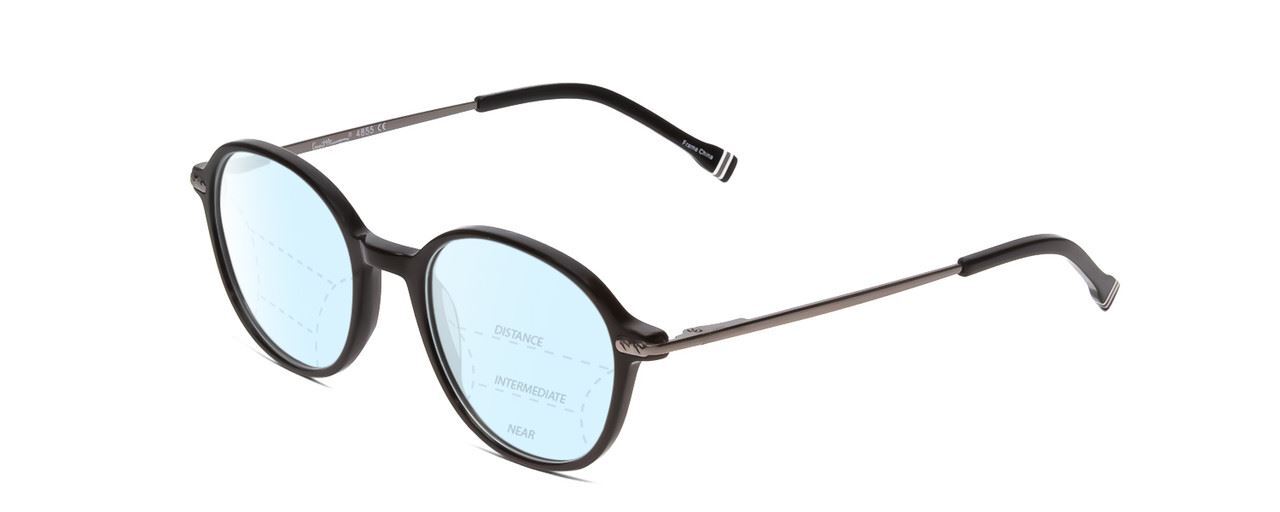 Ernest Hemingway H4855 Blue Light Blocking Glasses Black Gun Metal 48mm Multi-Focus