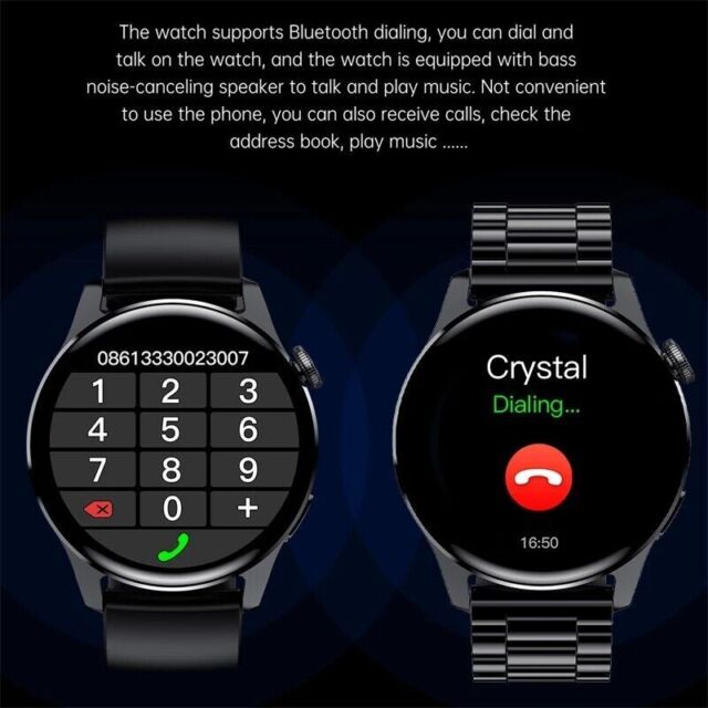 Bluetooth Call Smart Watch Men Full Touch Screen Sports Fitness Watch Steel Band YV11758