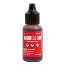 Ranger, Tim Holtz, Alcohol Ink, Watermelon Alcohol Ink, .5 fl oz, Red Ink, Pink