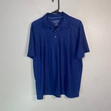 Tommy Bahama Islandzone Polo Mens Medium Shirt Athletic Stretch Golf Blue